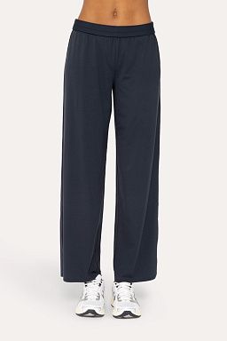 Air Essentials Foldover Waist Wide Leg Lounge Pants Navy