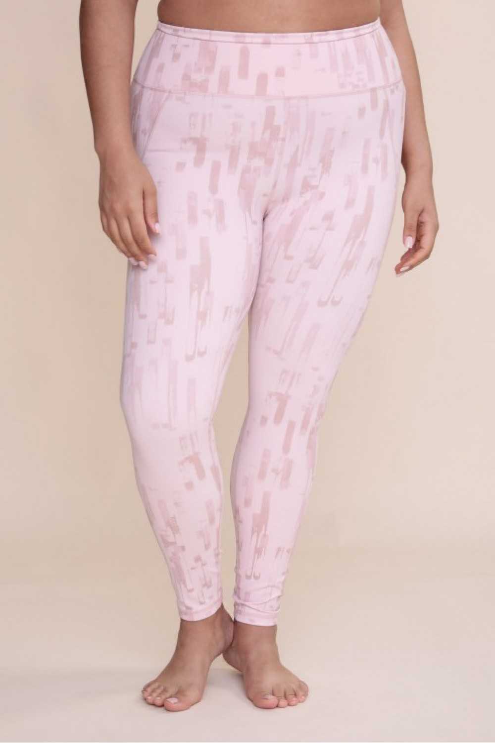 Mono B High-Waist Leggings CURVY Brush Strokes - CaitlinRiceStyle