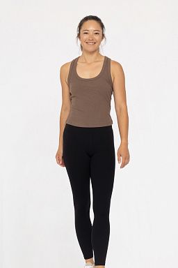 Cutout Keyhole Ribbed Racerback Java