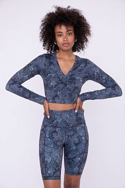 Dusty Snake Print Ruched Active