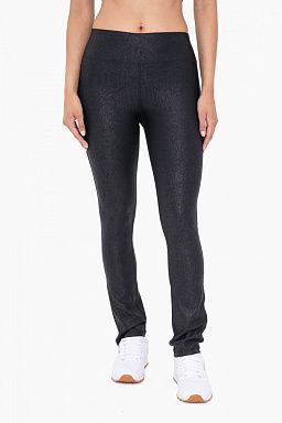 Faux Leather Foil Bootcut Leggings