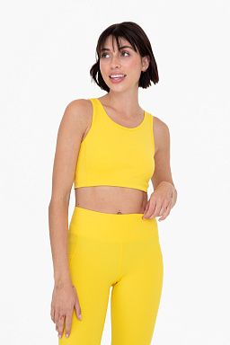 Lycra-Blend Cut-Out Back Essential Yellow