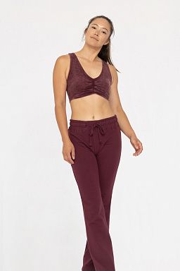 Mineral Wash Cotton Blend Racerback Plum 24