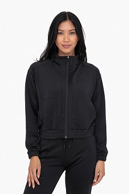 Mock Neck Zip-Up Active Jacket