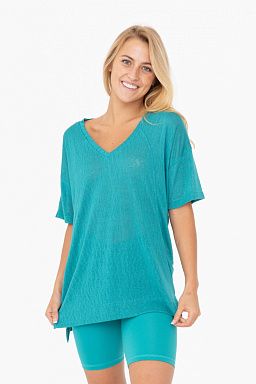 Modal Blend Hi-Lo V-Neck