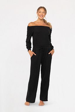 Off-the-Shoulder Lounge Black