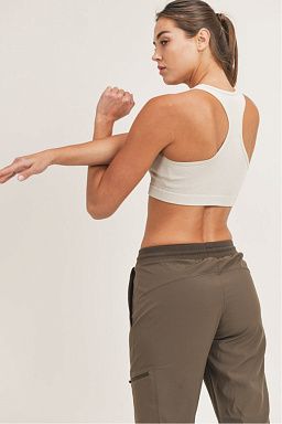 Ribbed Mineral-Washed Racer Back