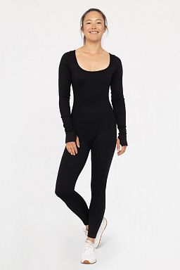 Seamless Ribbed Long Sleeve Black