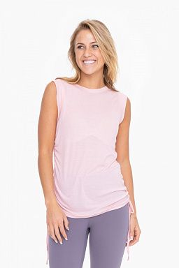 Side Cinch Slouchy Muscle Tank Top