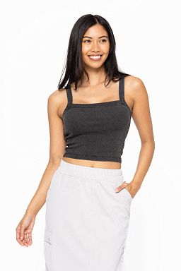 SquareTwist Crop Black