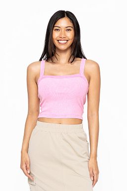 SquareTwist Crop Fuschia