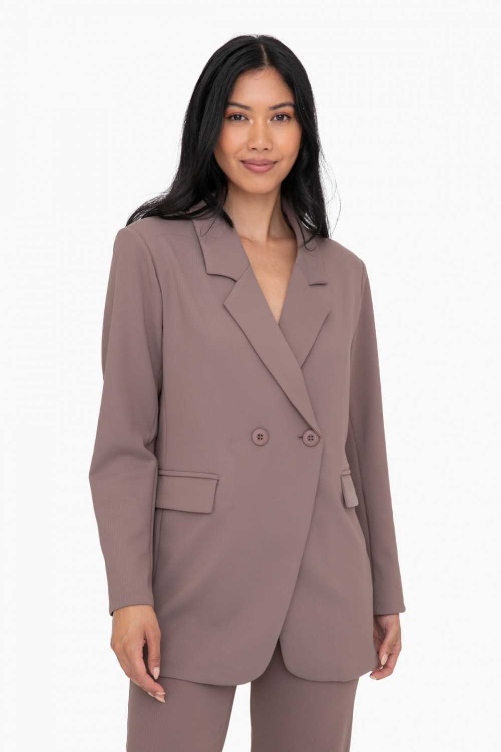 Oversized Blazer & Jacquard Stripe set