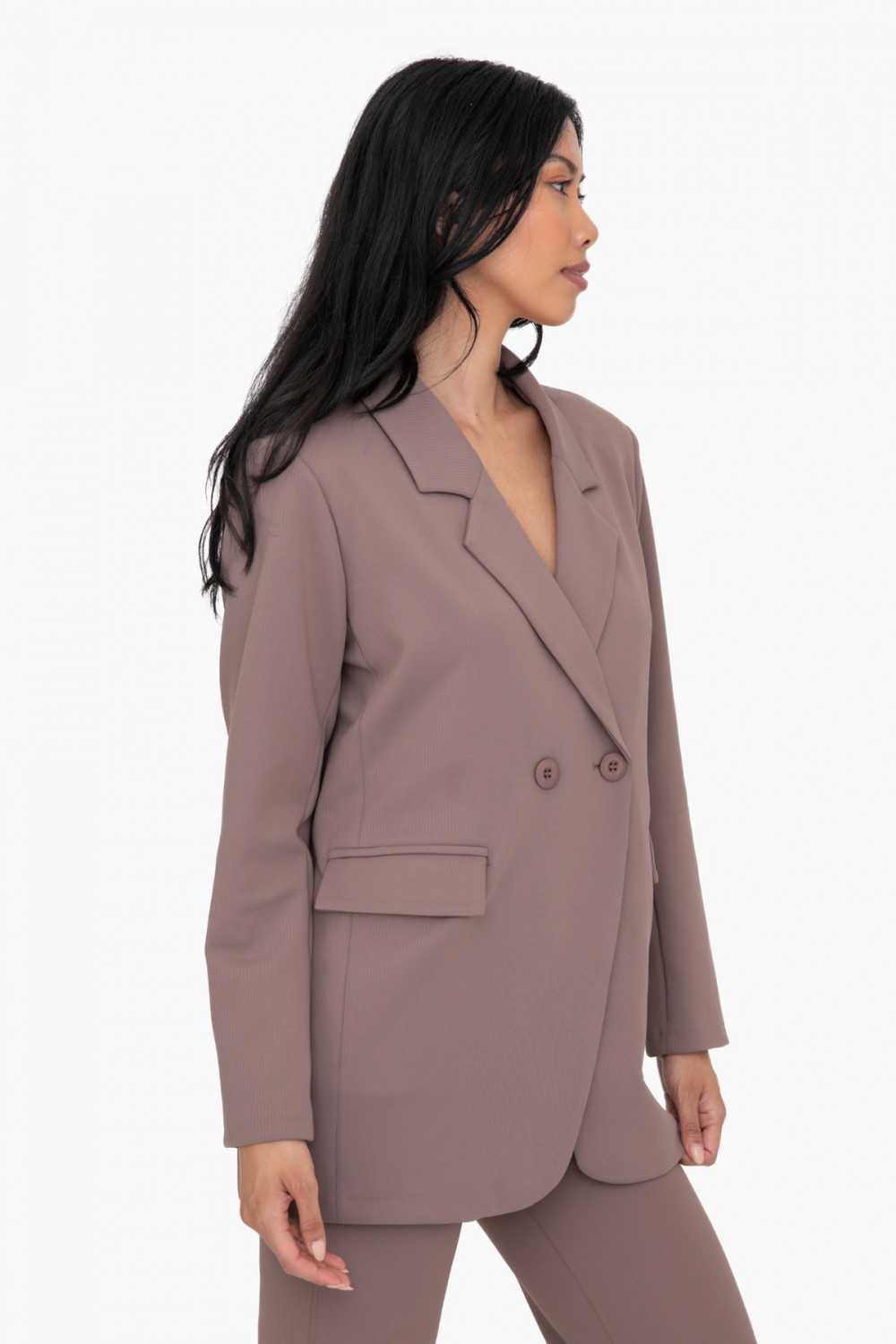 Oversized Blazer & Jacquard Stripe set