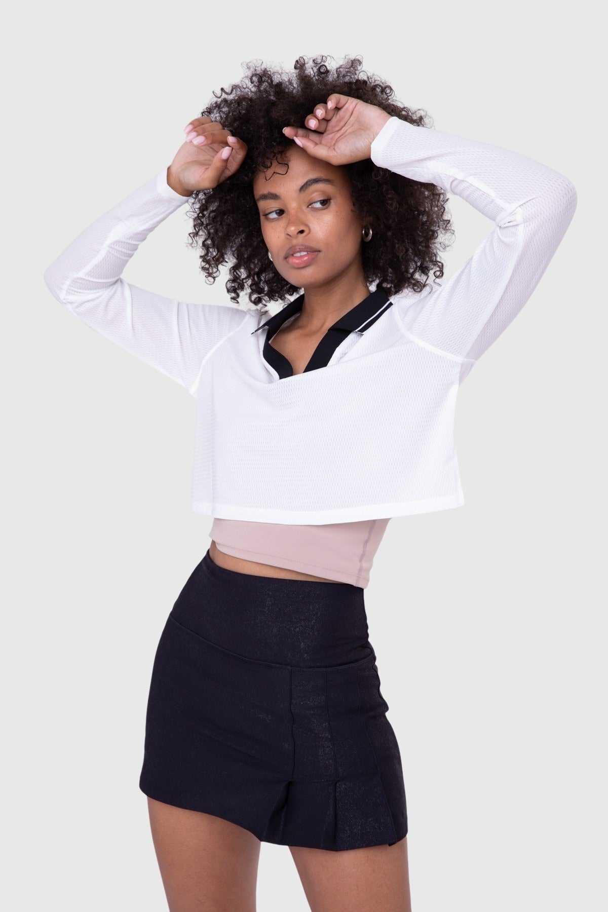 Super product: Perforated Cropped Polo