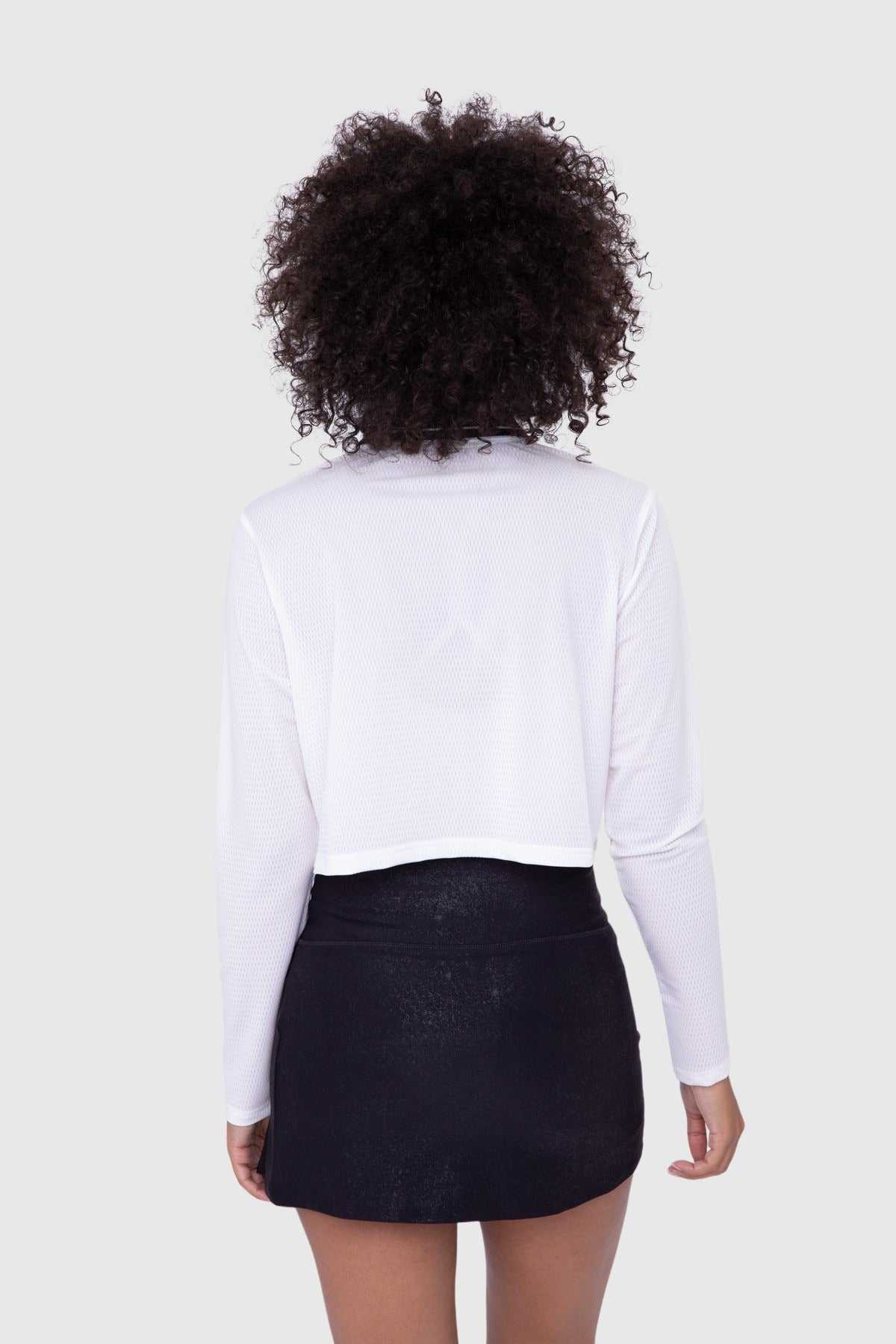 Perforated Cropped Polo