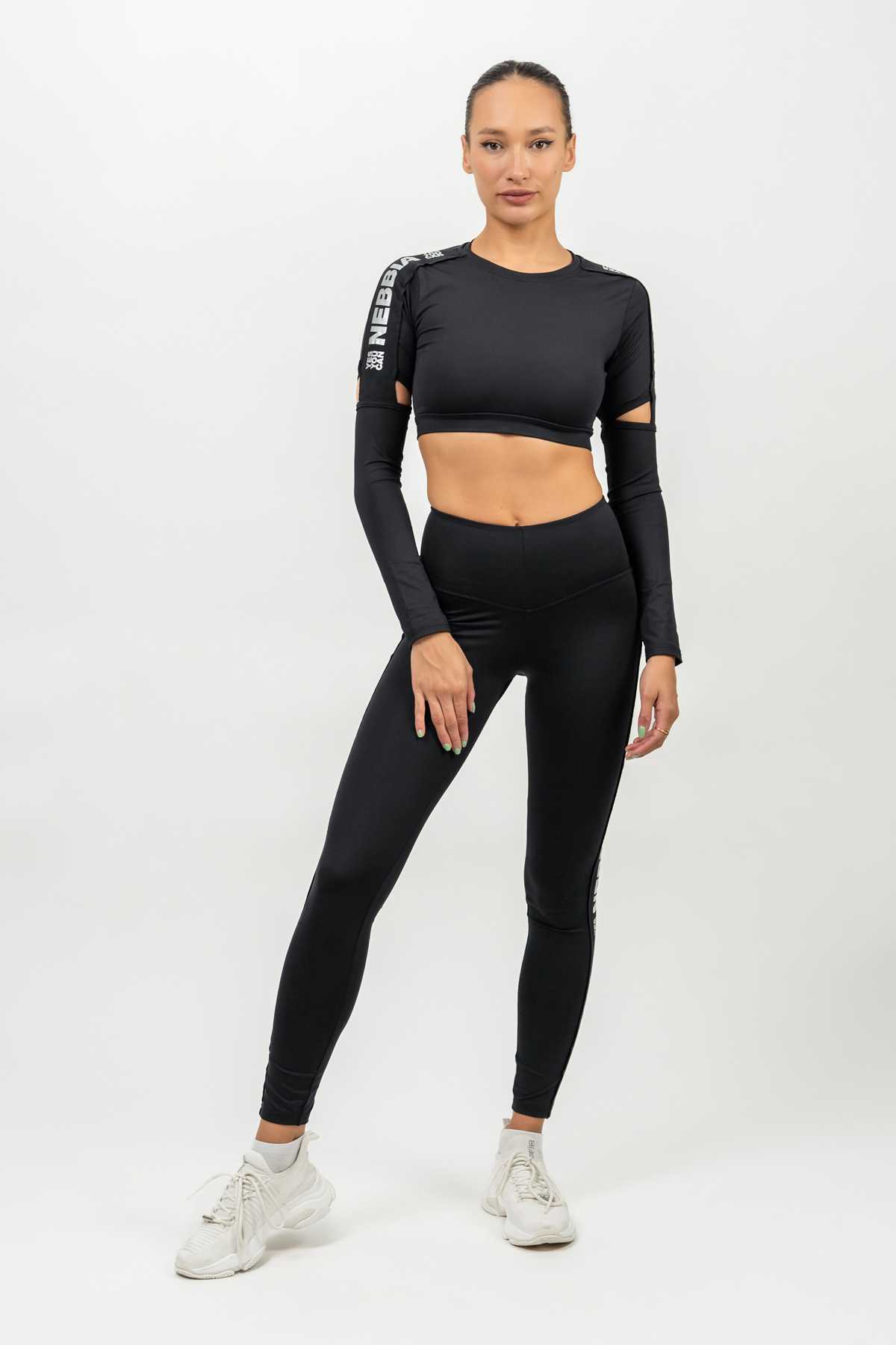 Cropped Long Sleeve Top SILVER INTENSE