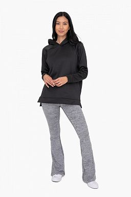Side Zipper & Melange Slit Flare set