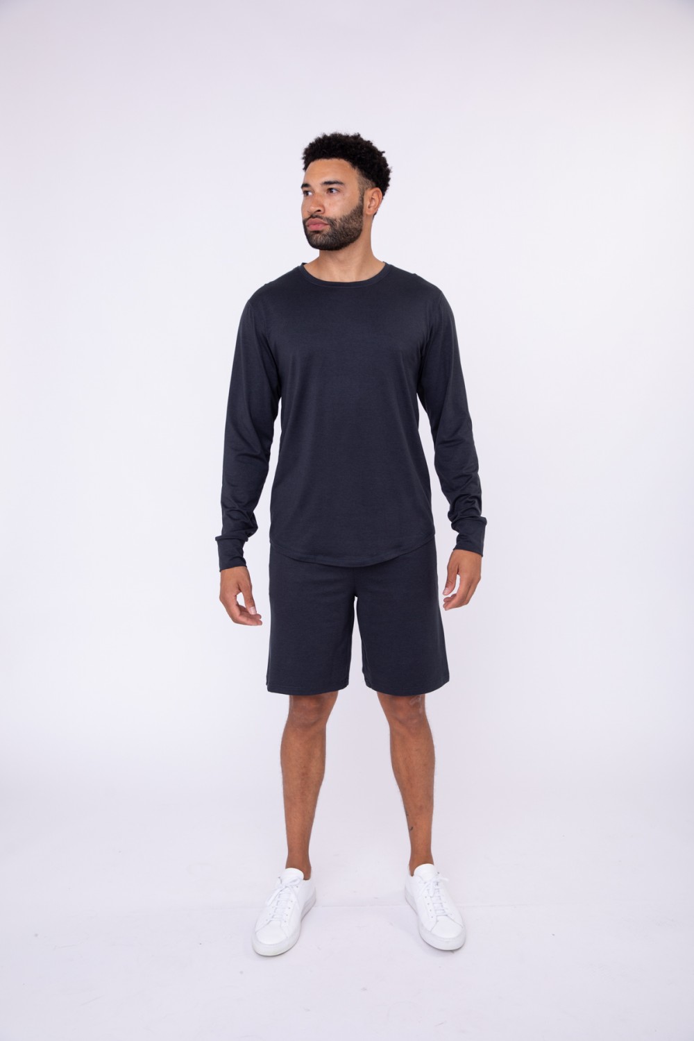 Mono B Pullover & Shorts Eco & Elevated Black Set - CaitlinRiceStyle